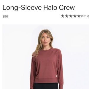Vuori longsleeve halo crew pink xs